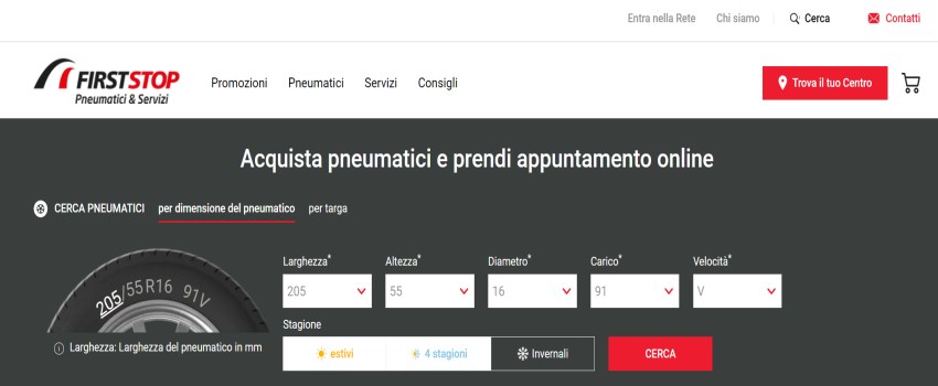 Pneumatici ed e-Commerce, First Stop apre la sua piattaforma